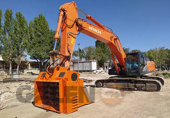 Ekskavatör Eleme Kovası Taş Öğütücülü Kova